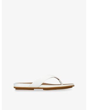 Fitflop Gracie Leather Sandals - White