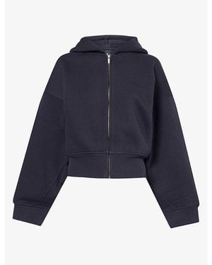WE Are Tala Cocoon Zipped Cotton-Blend Hoody - Blue