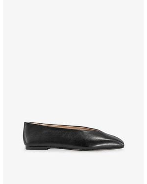 Tony Bianco Brash Leather Ballet Flats - Black