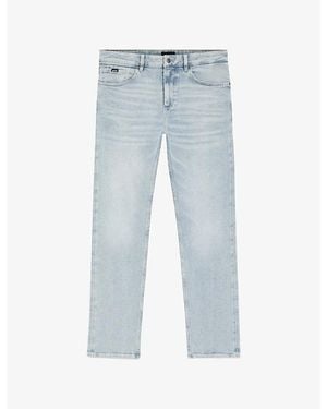 BOSS Faded Straight-Leg Jeans - Blue