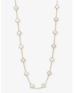 Van Cleef & Arpels Vintage Alhambra Small 18Ct- And Mother-Of-Pearl Necklace - Natural