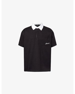 Summit Rugby Short-Sleeve Cotton Polo Top - Black