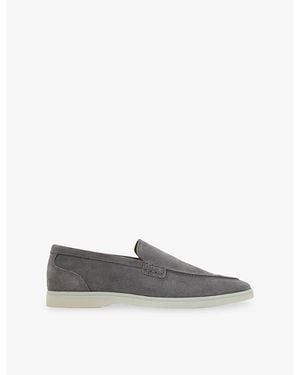 Reiss Kason Suede Loafers - Grey