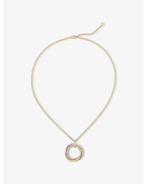 Cartier Trinity Large 18Ct, Rose And- And 0.66Ct Brilliant-Cut Diamond Pendant Necklace - Metallic