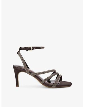 KG by Kurt Geiger Savanna Low2 Satin Heeled Sandals - White