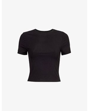 WE Are Tala 365 Short-Sleeve Stretch-Woven Jersey T-Shirt - Black