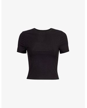 WE Are Tala 365 Short-Sleeve Stretch-Woven Jersey T-Shirt - Black