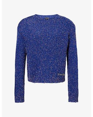 Twojeys Boogie Speckled-Knit Cotton-Blend Jumper - Blue