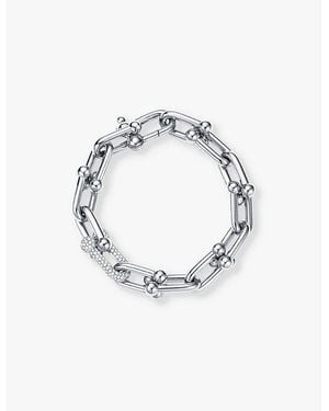 Tiffany & Co. Tiffany Hardwear Double Link 18Ct- And 1.70Ct Pavé-Diamond Bracelet - Metallic