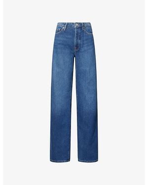GOOD AMERICAN Weightless Wide-Leg Strech-Denim Jeans - Blue