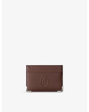 Cartier Must De Leather Card Holder - Brown