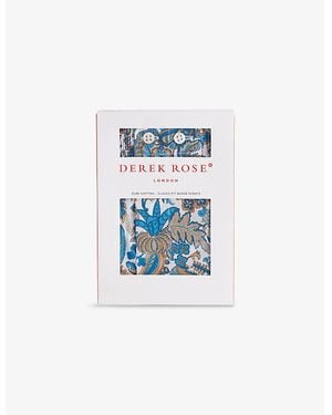 Derek Rose Dr Ledbury 87 Graphic-Print Boxer Shorts - Blue