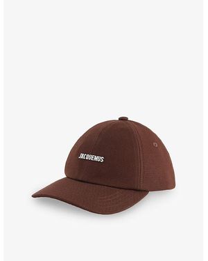 Jacquemus La Casquette Gadjo Logo-Plaque Cotton Baseball Cap - Brown