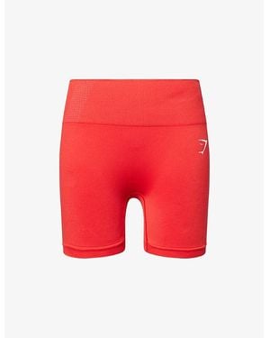 GYMSHARK Vital Sculpt Seamless Shorts - Red