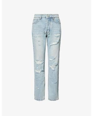 Casey Jean By Jean Vintage Washed Straight-Leg Denim Jeans - Blue