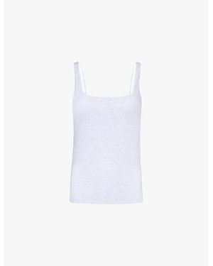 WE Are Tala Dyflx Square Neckline Stretch Recycled-Polyamide Top - White