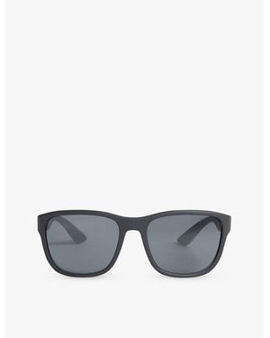 Prada Linea Rossa Ps01U Square-Frame Sunglasses - Grey