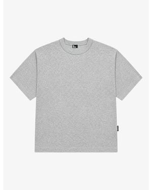 The Kooples Logo-Label Oversized-Fit Cotton-Jersey T-Shirt - Grey