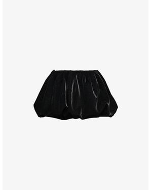 Mistress Rocks Puff Ball Woven Mini Skirt - Black