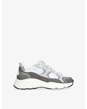 Cleens Pulse Runner Leather And Mesh Sneakers - White