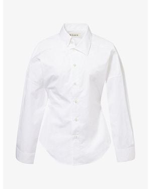 RÓHE Frames Uneven-Collar Fitted Cotton Shirt - White