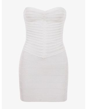 House Of Cb The Sweetheart Strapless Stretch-Woven Mini Dress - White