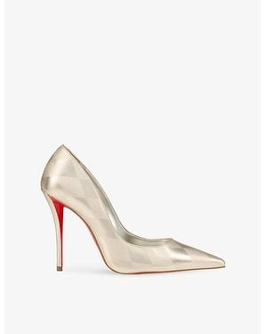 Christian Louboutin Miss Z 100 Nappa-Leather Heeled Courts - Natural