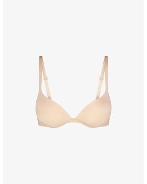 Skims Ultimate Tear-Drop Stretch-Woven Push-Up Bra - White
