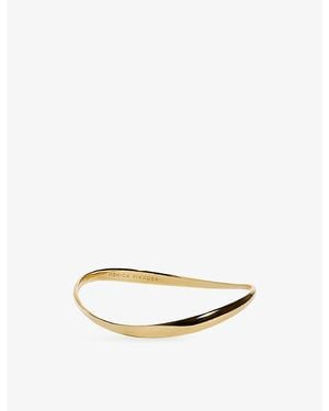 Monica Vinader Swirl 18Ct Vermeil Bangle - White