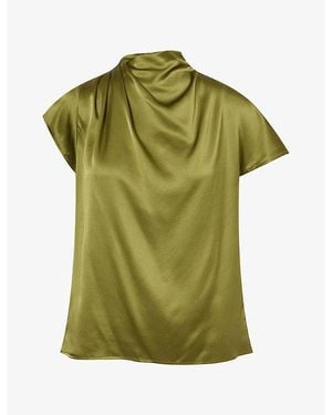 STAUD Davina Silk Top - Green