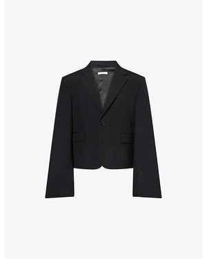 JW Anderson Wide-Sleeve Single-Breasted Wool Blazer - Black
