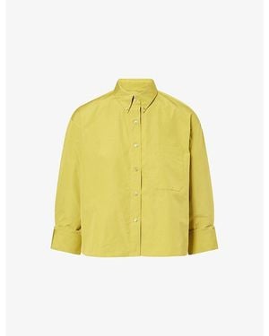 Twp J.D. Button-Down Cotton Shirt - Yellow