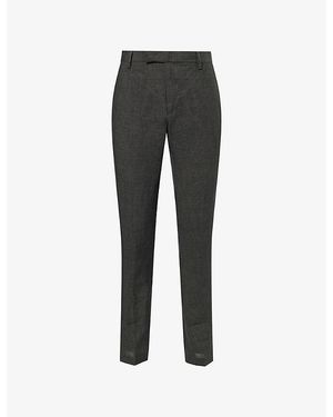 Sunspel Tapered-Leg Tailored Linen Pants - Black