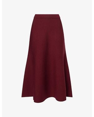 Jonathan Simkhai Cassie Knitted Wool Maxi Skirt - Red