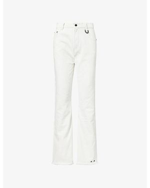 TEAM WANG design Acceptance Flare Denim Jeans - White