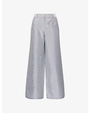 Twp Dillon Pinstripe Cotton-Blend Trousers - Grey