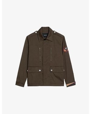 Zadig & Voltaire Patch-Pocket Military Cotton Jacket - Brown