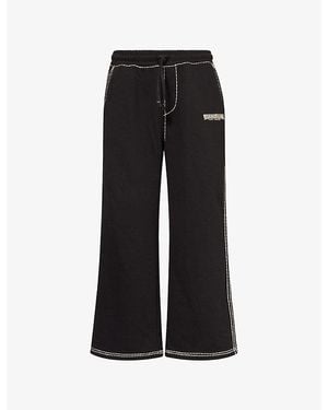 TRUE RELIGION Super T Baggy Cotton-Blend Jogging Bottoms - Black