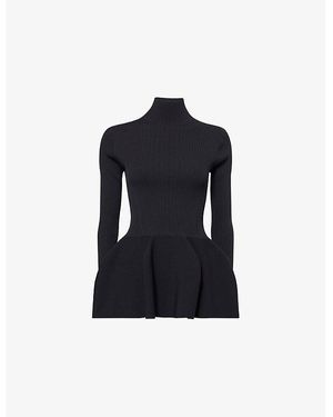 CFCL Pottery Mock-Neck Knitted Top - Black