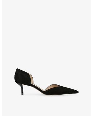 Victoria Beckham Angle D'Orsay 55 Suede Court Shoes - Black