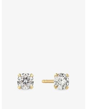 Sif Jakobs Venice Solitaire 14Ct And 0.22Ct Lab Grown Diamond Earrings - White