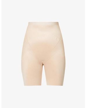 Spanx Shape Invisible High-Waisted Mid-Thigh Shorts - Natural