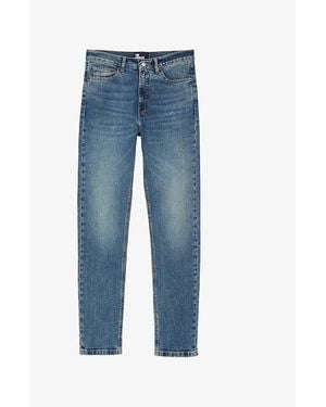 The Kooples Mid-Wash Straight-Leg Mid-Rise Jeans - Blue