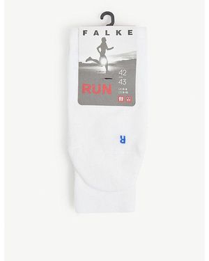 FALKE Run Reinforced Cotton-Blend Socks - White