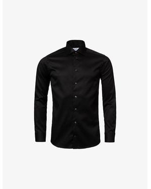 Eton Slim-Fit Cotton-Twill Shirt - Black