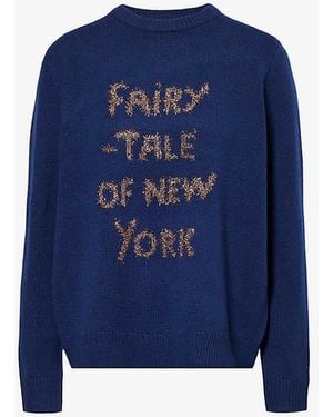 Bella Freud Fairytale Of New York Wool-blend Jumper - Blue