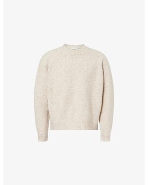 FRAME Crew-Neck Knitted Alpaca-Blend Jumper - White