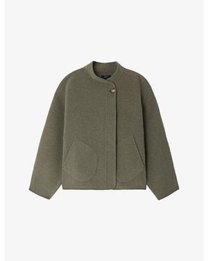 Soeur Windsor Relaxed-Fit Wool-Blend Jacket - Green