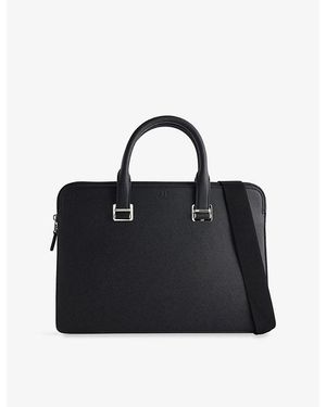 dunhill Cadogan Single-Gusset Leather Document Case - Black
