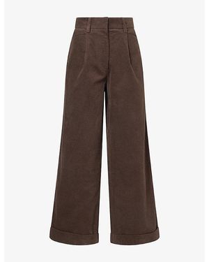4th & Reckless Hughes Tailored Corduroy Cotton Pants - Brown